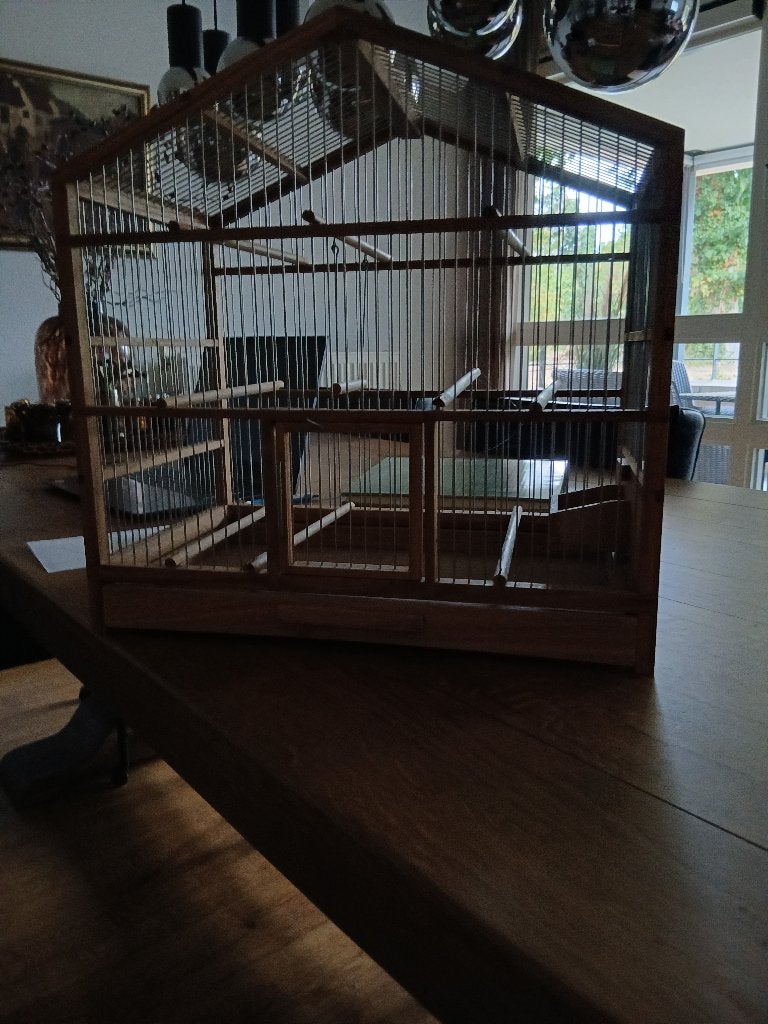 vogelkooi, Dieren en Toebehoren, Vogels | Hokken en Kooien, Ophalen, Zo goed als nieuw, Hout, Vogelkooi
