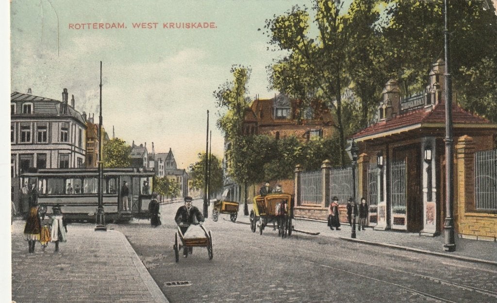Rotterdam West Kruiskade, Ophalen of Verzenden, Voor 1920, Gelopen, Zuid-Holland