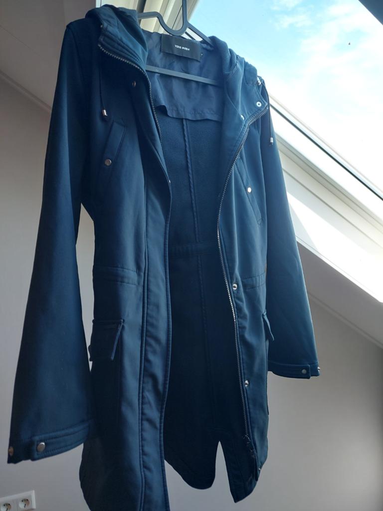Vero Moda Donkerblauwe Parka Jas met Capuchon maat M, Maat 38/40 (M), Blauw, Vero Moda, Ophalen of Verzenden