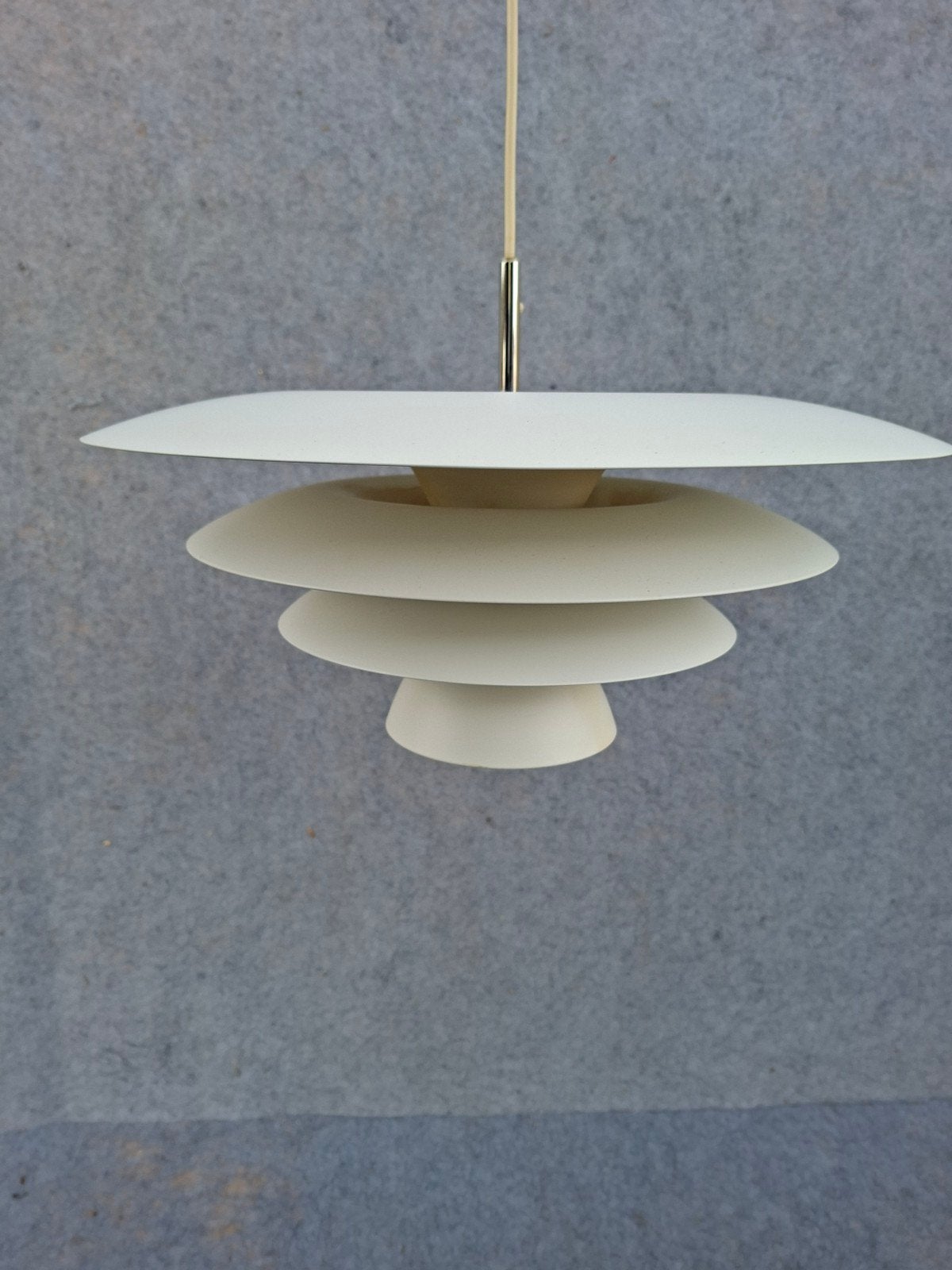 Hanglamp, XL, Huis en Inrichting, Gebruikt, Deens design verlichting, XL pendant, lamellen lamp, vintage, Ophalen of Verzenden