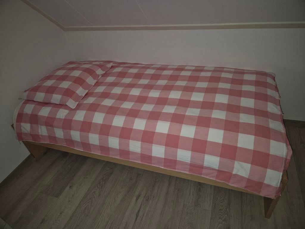 Eenpersoonsbed met lattenbodem - Hulsta, Huis en Inrichting, Slaapkamer | Bedden, Ophalen, 90 cm, Eenpersoons, Wit