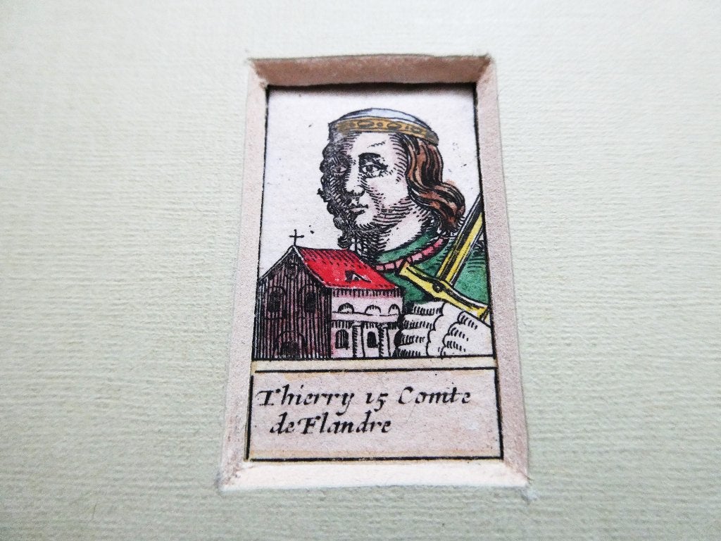 Gravure Thierry 15 Comte de Flandre / Diederik van de Elzas, Antiek en Kunst, Met passe-partout, Portret, Gravure, 1600 - 1699