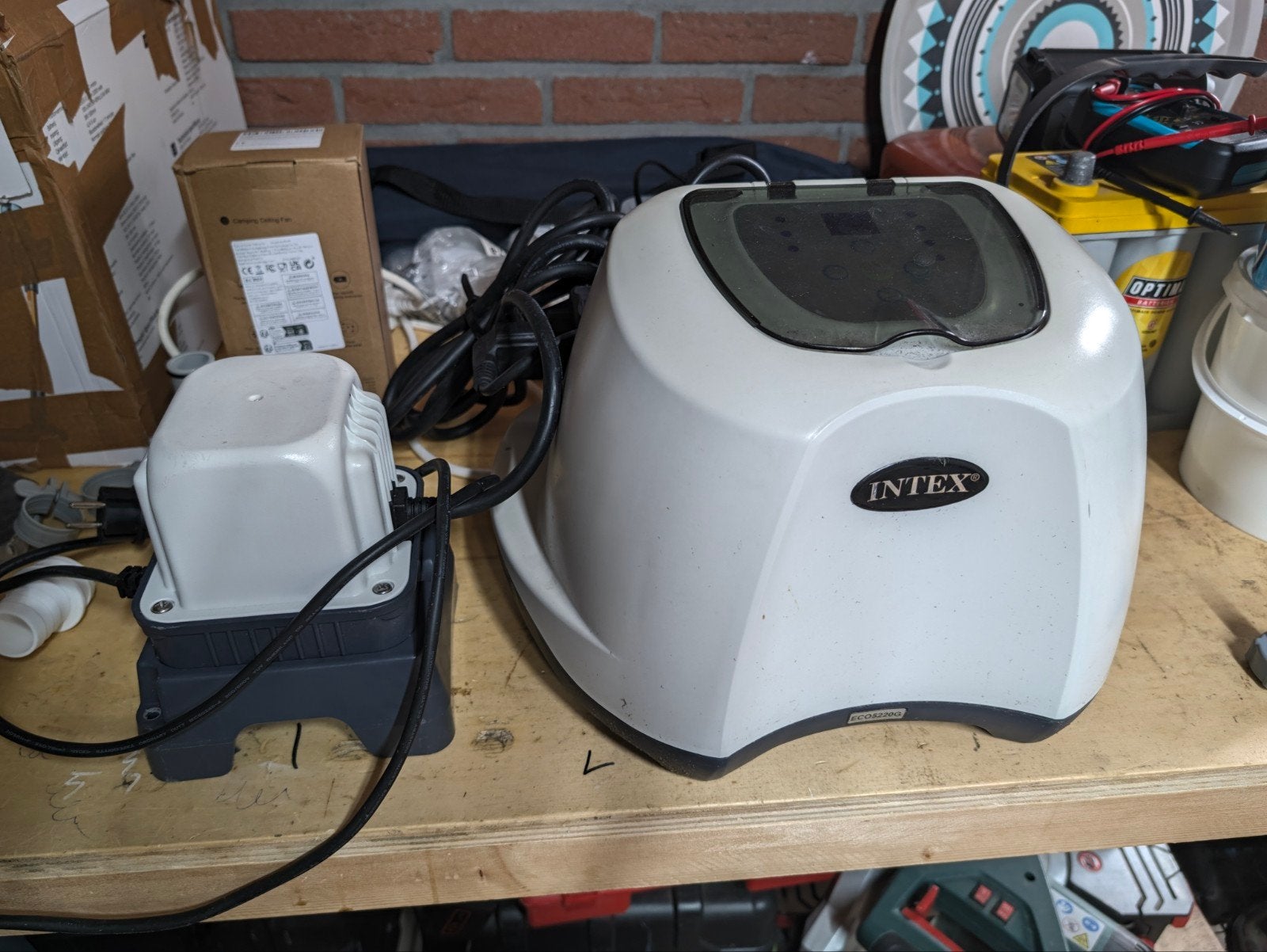 Intex Zoutwatersysteem QS500 - 26m3, Tuin en Terras, Ophalen, Gebruikt