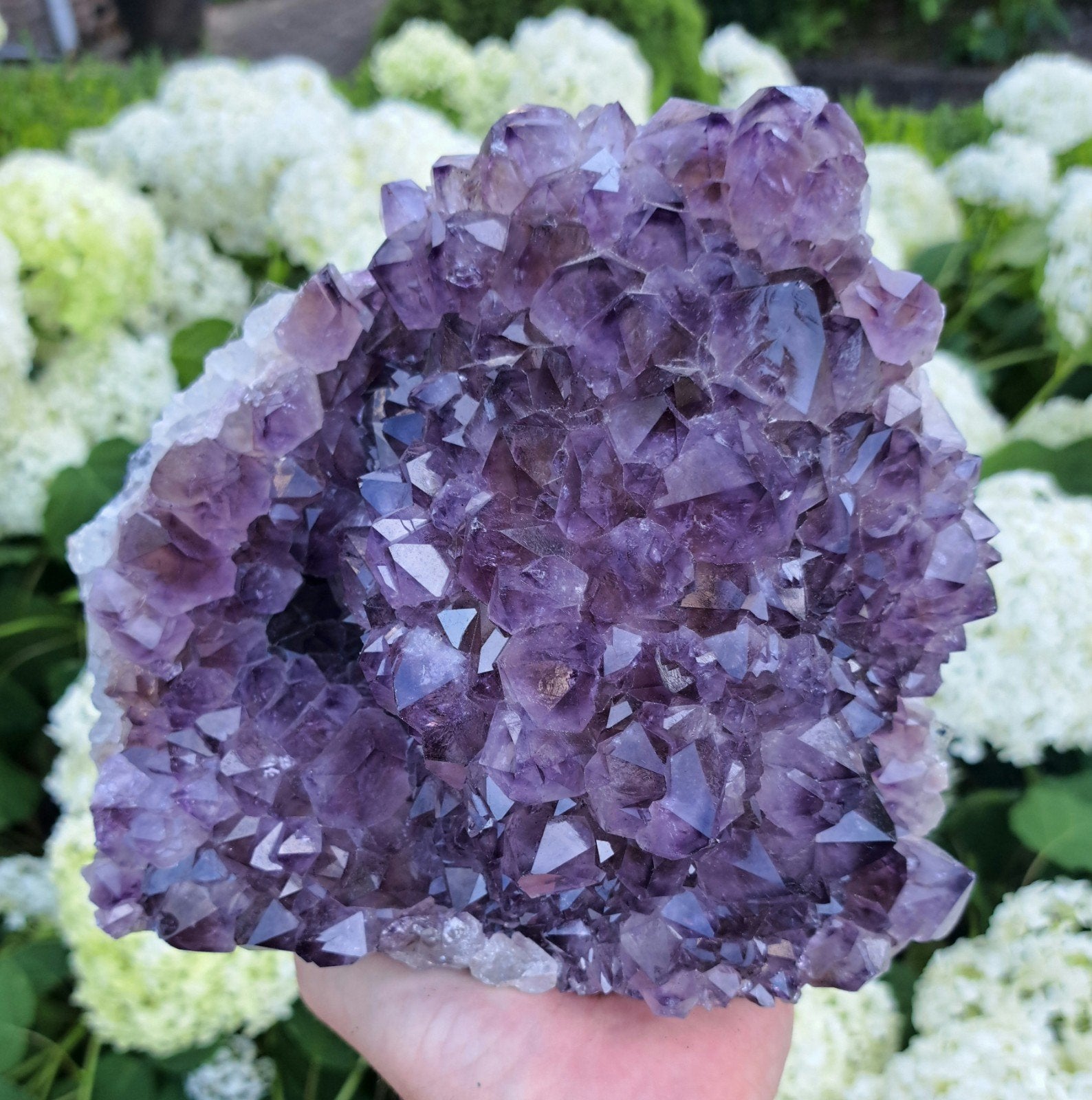 Amethist cluster edelsteen mineralen edelstenen natuursteen, Ophalen of Verzenden
