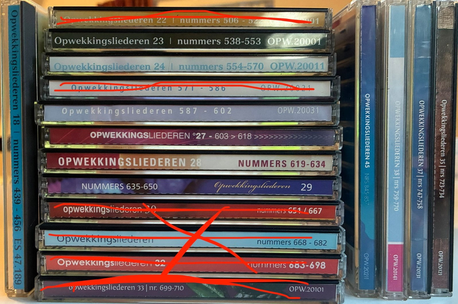 Opwekking CDs 18, 23, 24, 26 t/m 29, 35, 37, 38, 45, Ophalen of Verzenden, Zo goed als nieuw, Overige genres