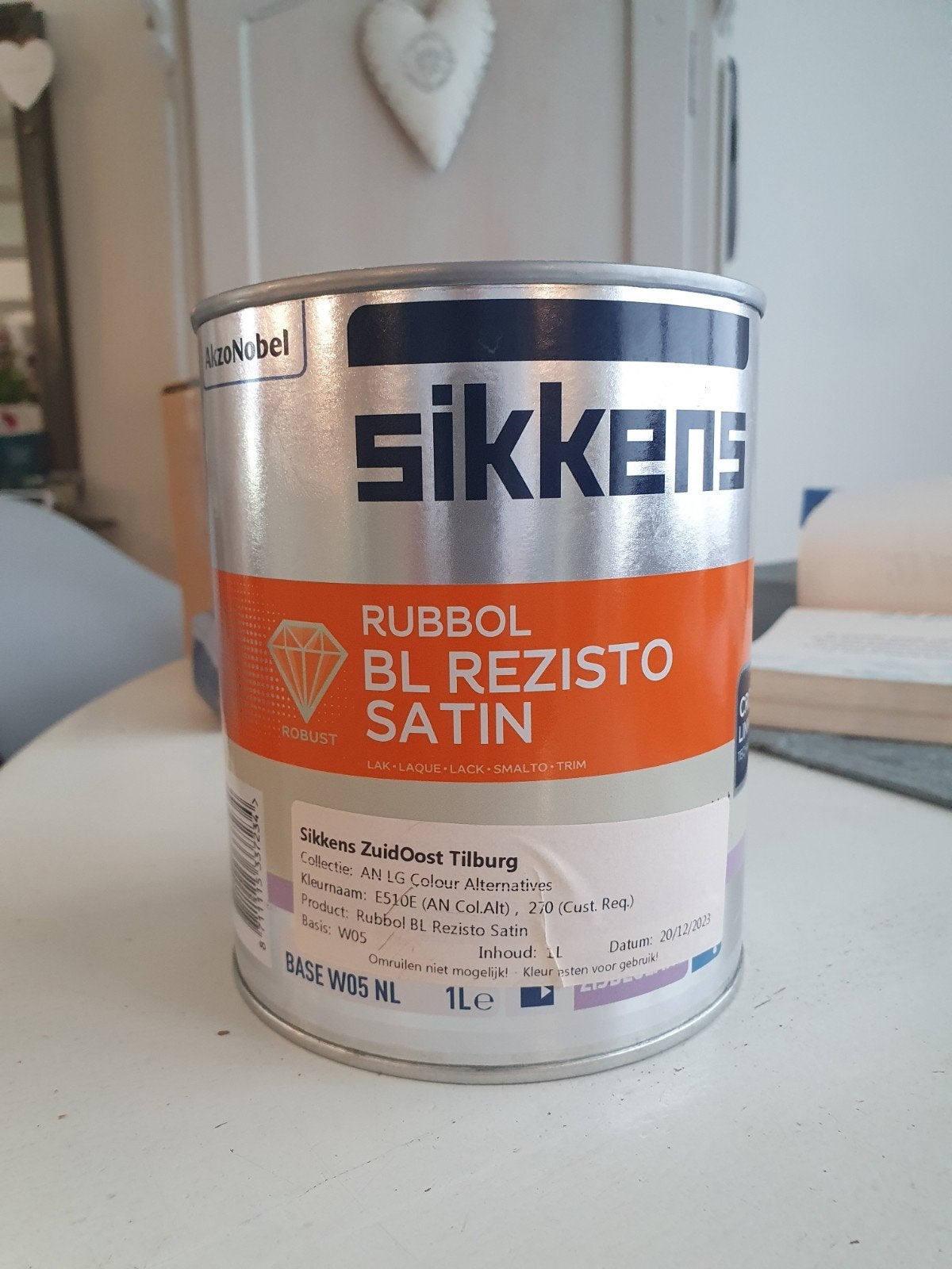 SIKKENS BL REZISTO SATIN 1liter blik, li.groen, ongeopend, Ophalen of Verzenden, Nieuw