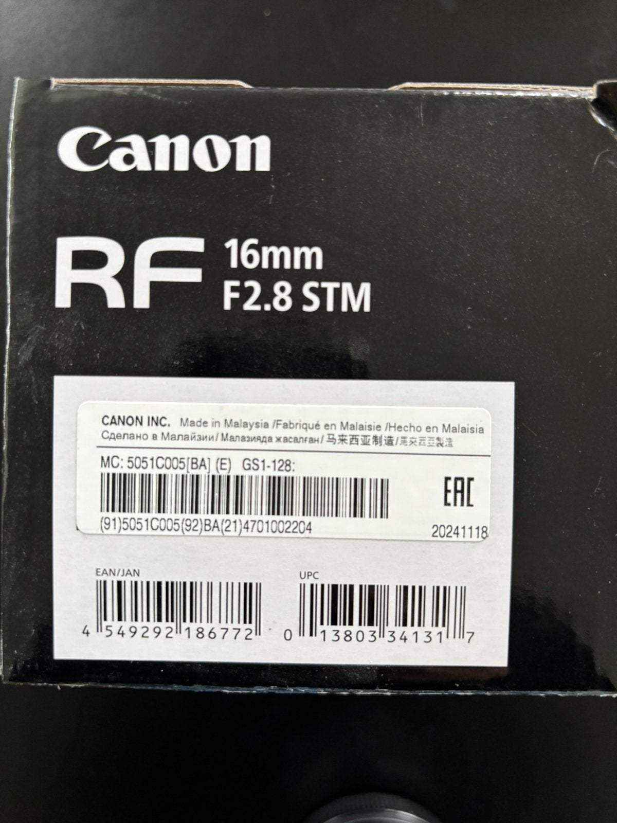 Canon RF16mm F2.8 STM, Ophalen of Verzenden, Zo goed als nieuw, Groothoeklens
