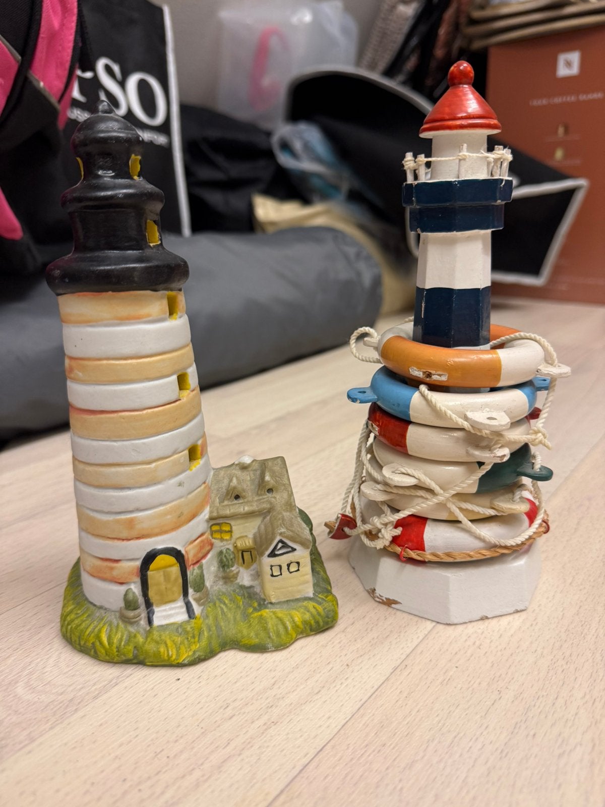 Decoratie vuurtorens voor op een schaal thema tafel, Ophalen of Verzenden