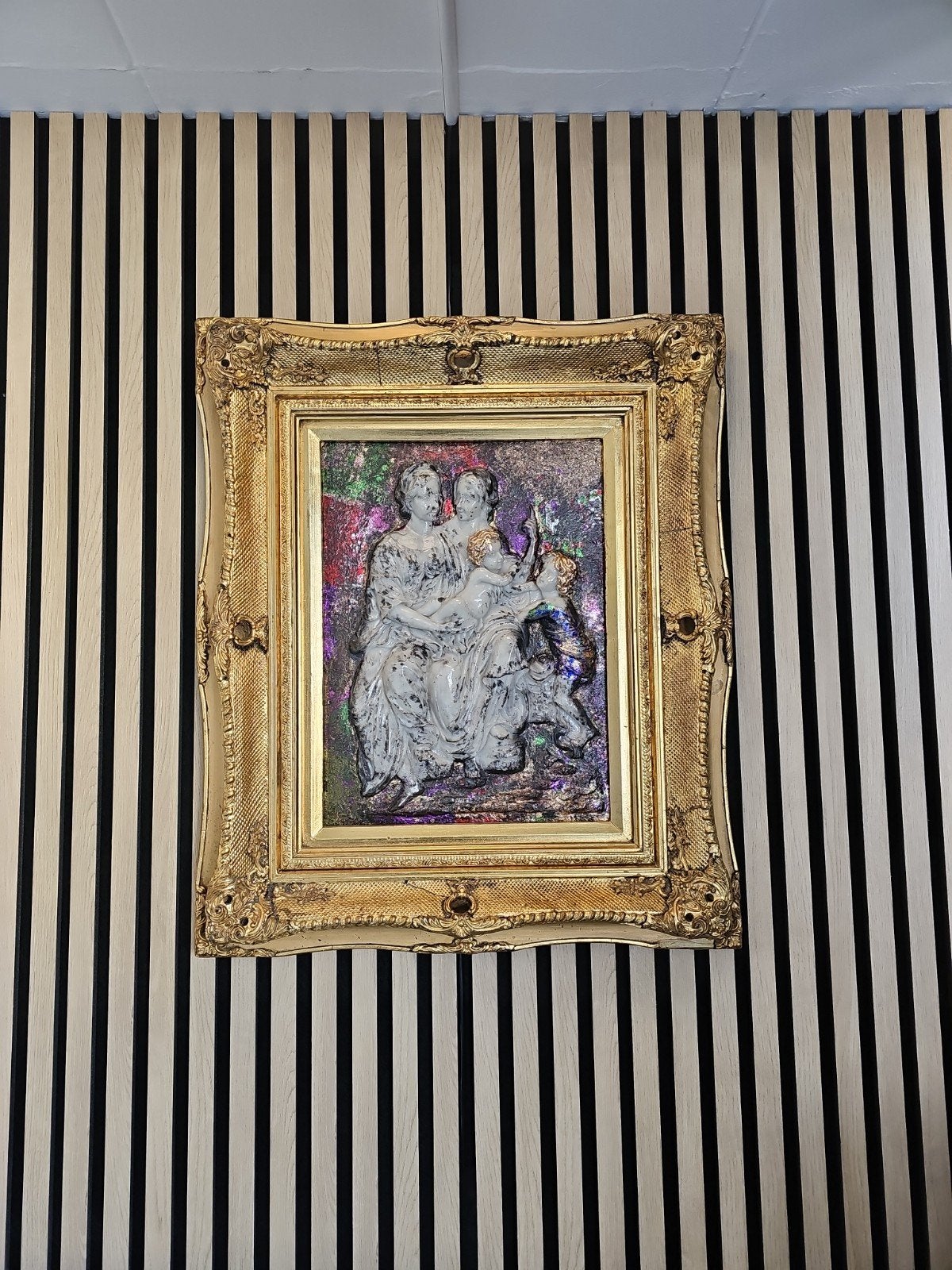 REVENTED 2026 – Uniek kunstobject in antieke lijst, Antiek en Kunst, Ophalen of Verzenden