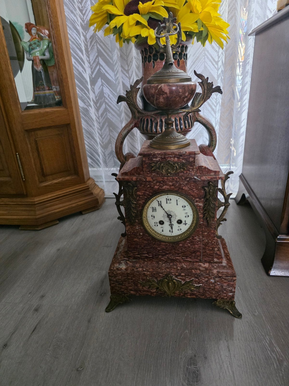 Antieke marmeren pendule klok, Ophalen
