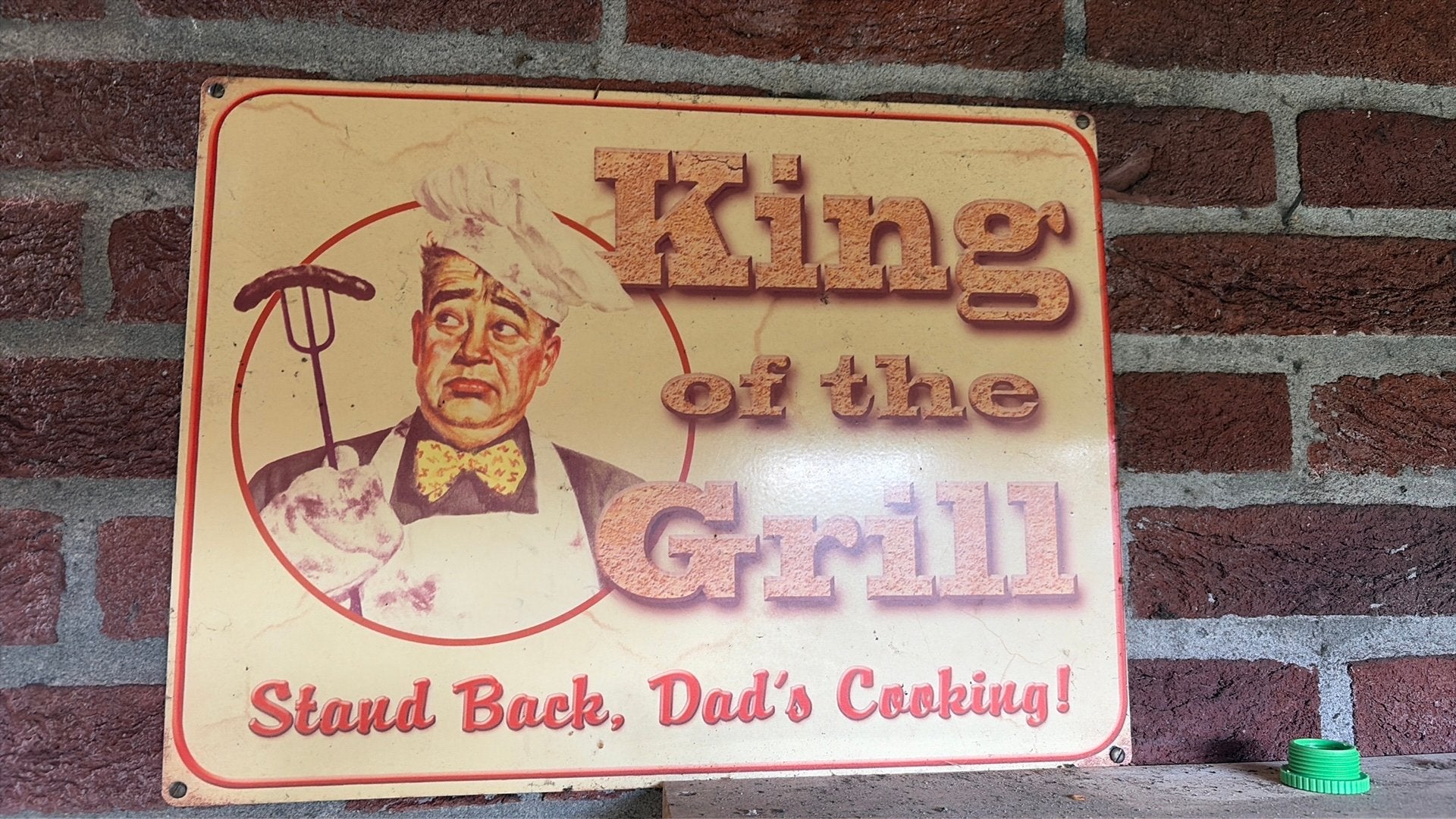 King of the Grill - Decoratief metalen bord, Ophalen, Gebruikt