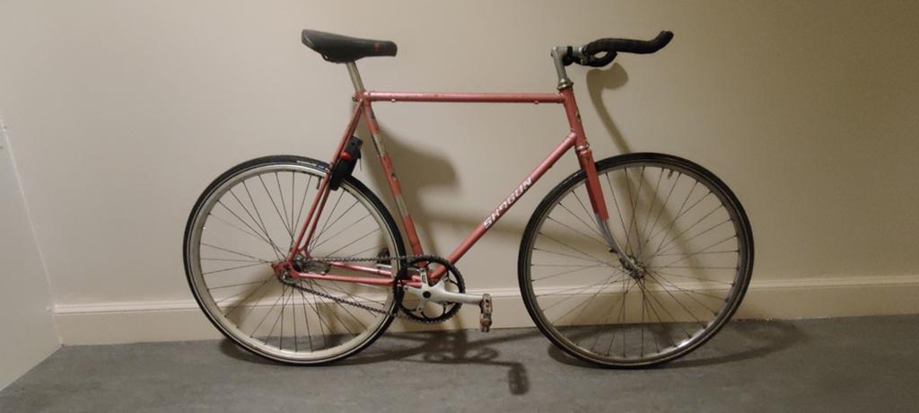 Toffe singlespeed met terugtraprem bullhorn en slot 58cm, 55 tot 59 cm, Ophalen