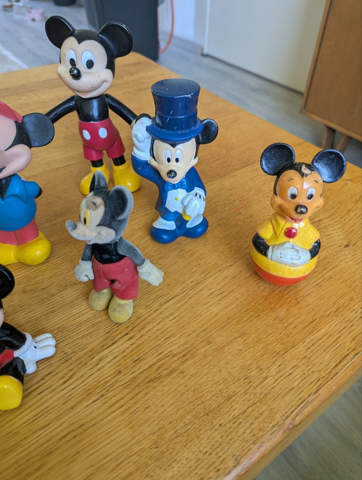 Grote Partij Vintage Disney Figuren – Rubber & Vinyl, Verzamelen, Ophalen of Verzenden, Mickey Mouse, Gebruikt, Beeldje of Figuurtje