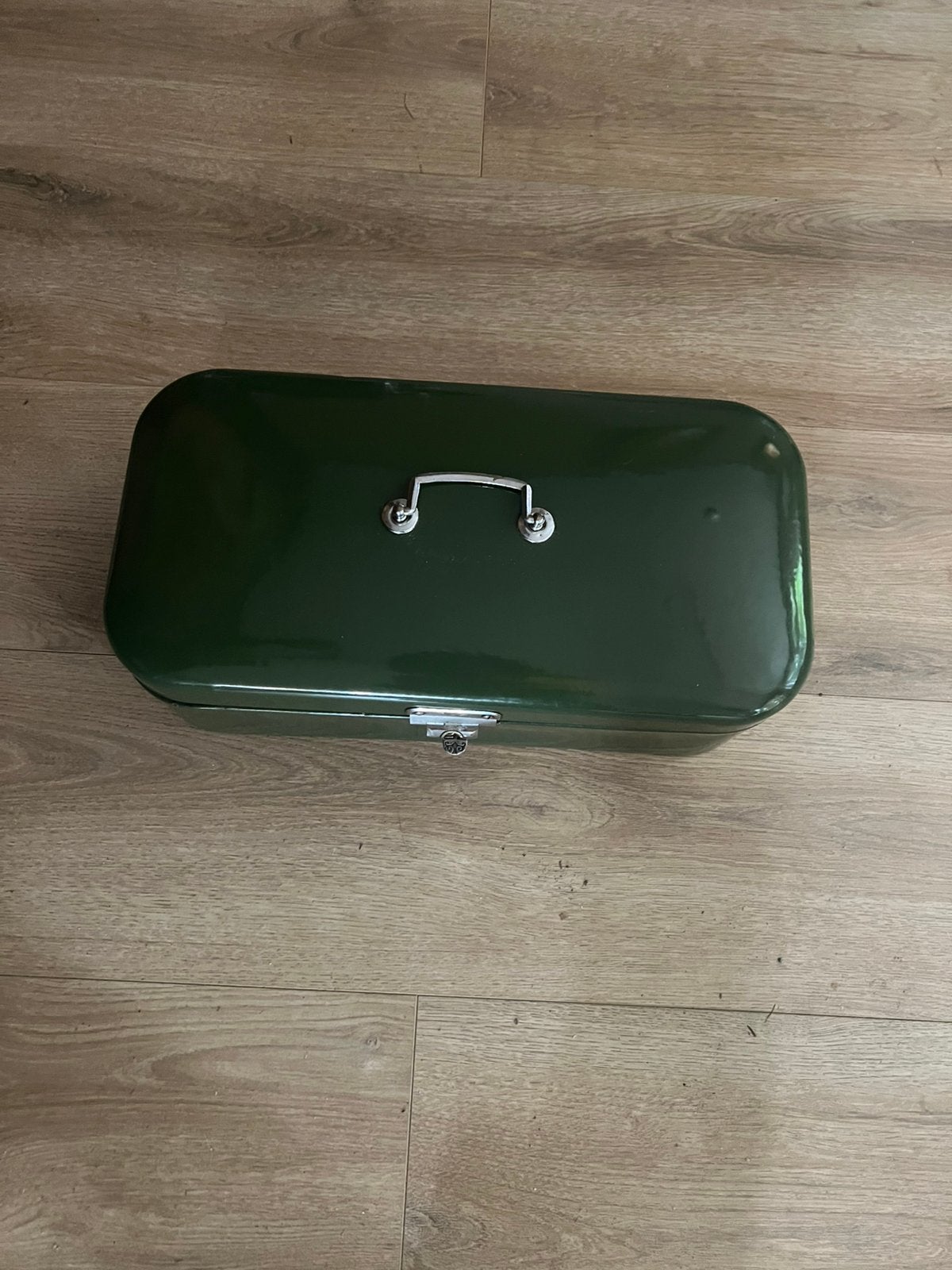 Emaille broodtrommel groen, Antiek en Kunst, Antiek | Emaille, Ophalen of Verzenden