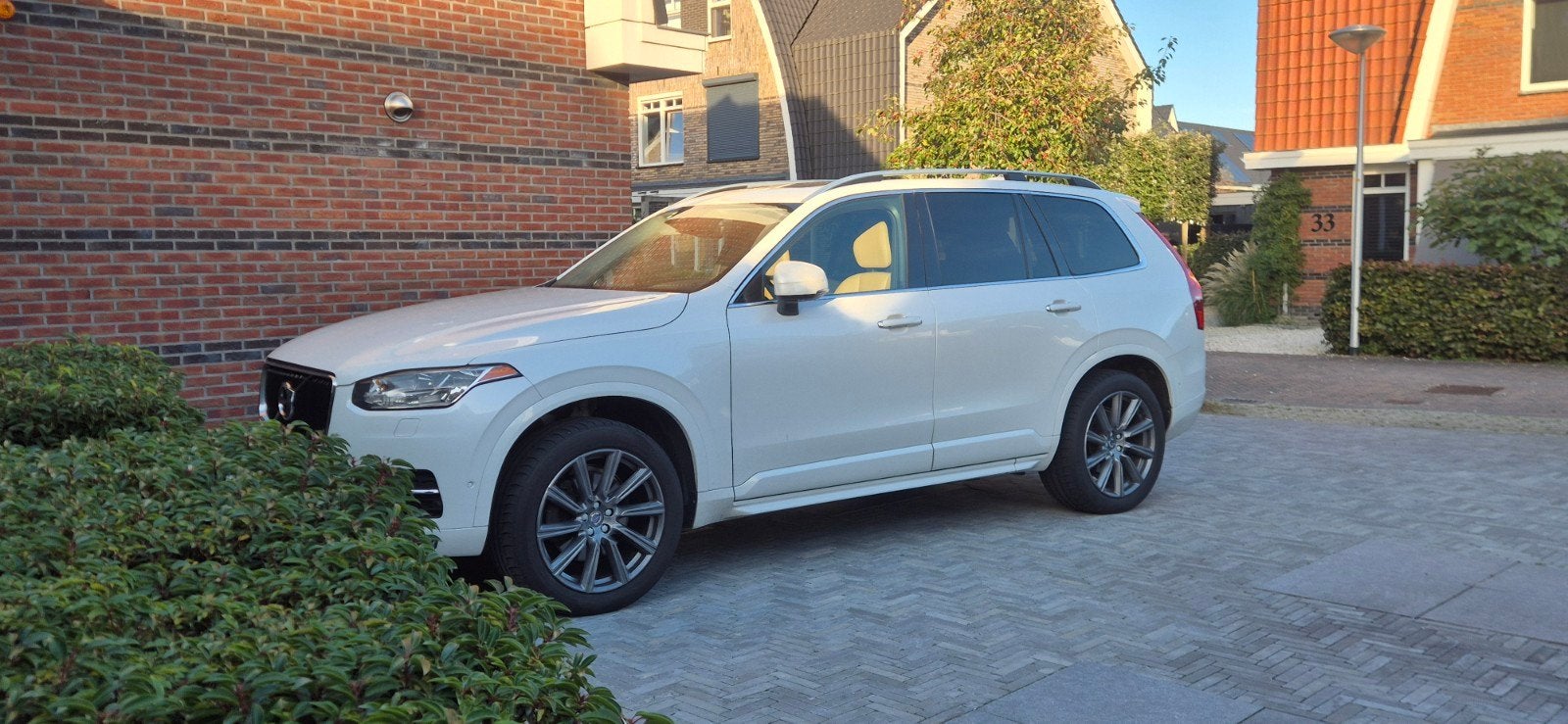 Volvo XC90 T6 2016 Wit, Auto's, Beige, Panoramadak, 1969 cc, 320 pk