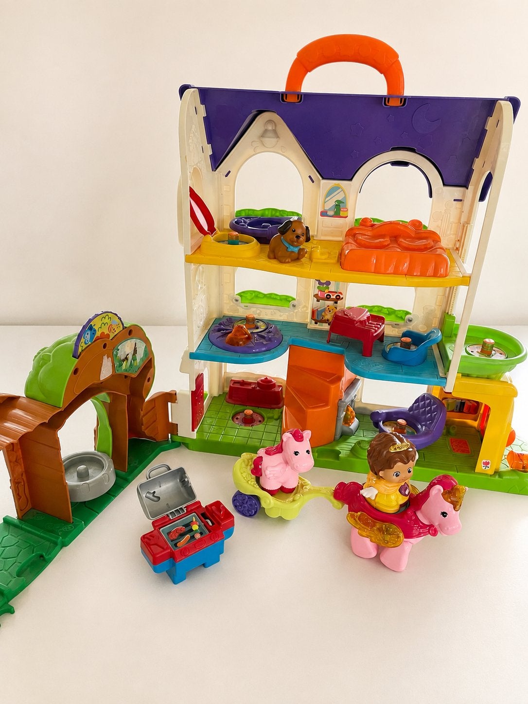 Fisher-Price Little People Speelhuis met prinses en eenhoorn, Ophalen of Verzenden, Gebruikt, Meisje