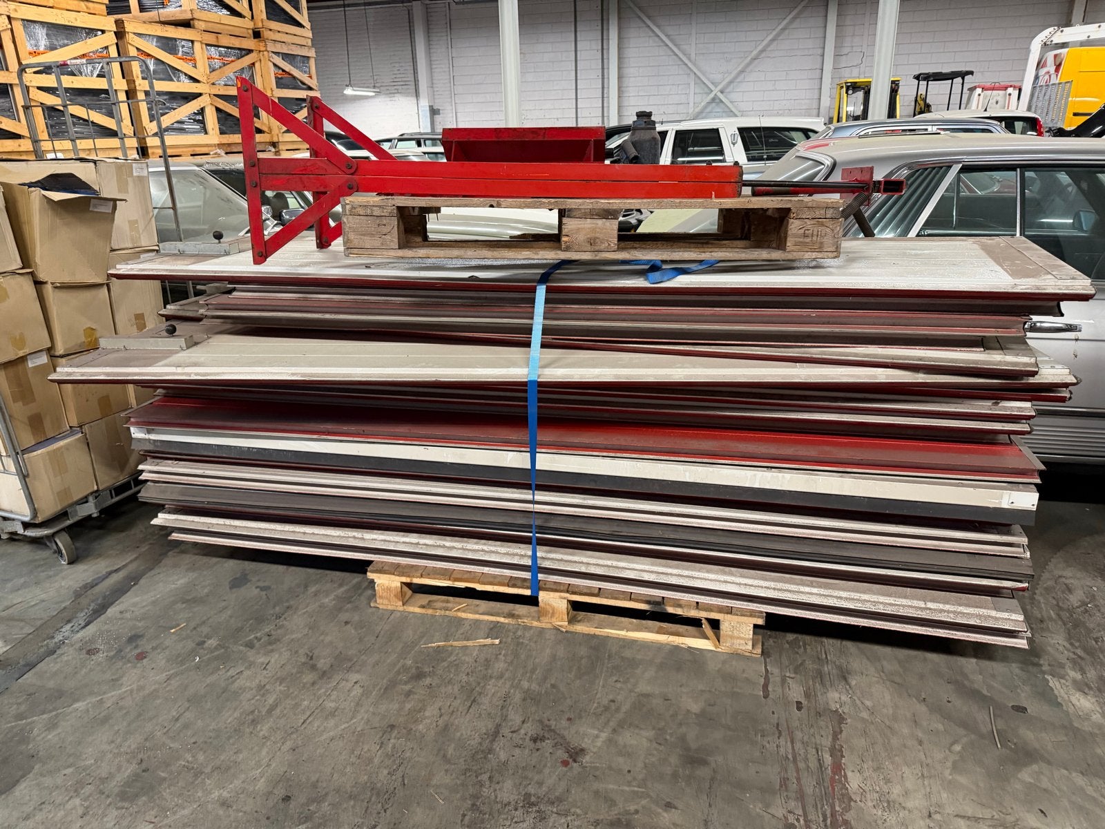Partij garagedeurpanelen 20 stuks - 263x60 cm, Doe-het-zelf en Verbouw, Ophalen, Gebruikt, 120 cm of meer, Minder dan 200 cm
