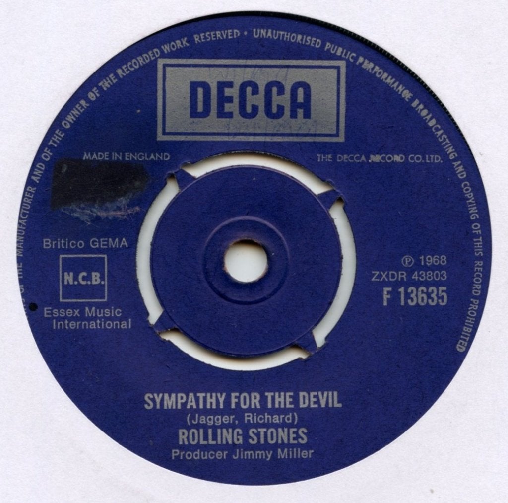 Rolling Stones - Honky Tonk Women/Sympathy For The Devil, Gebruikt, 7 inch, Ophalen of Verzenden, Rock en Metal