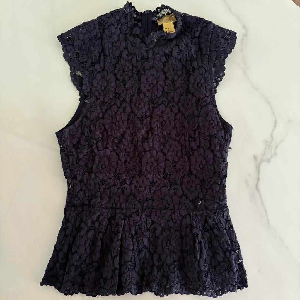 H&M | Pelpum top, maat: 38, Ophalen of Verzenden, Maat 38/40 (M), Blauw