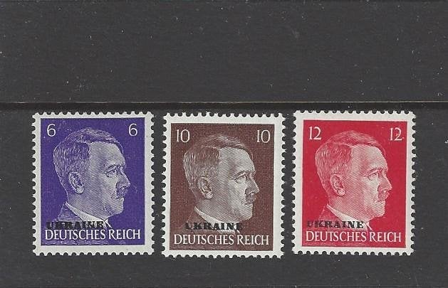 Historie Duitse Rijk, postzegels A. Hitler bezette Ukraine, Verzamelen, Verzenden, Overige soorten, Duitsland, Overige typen