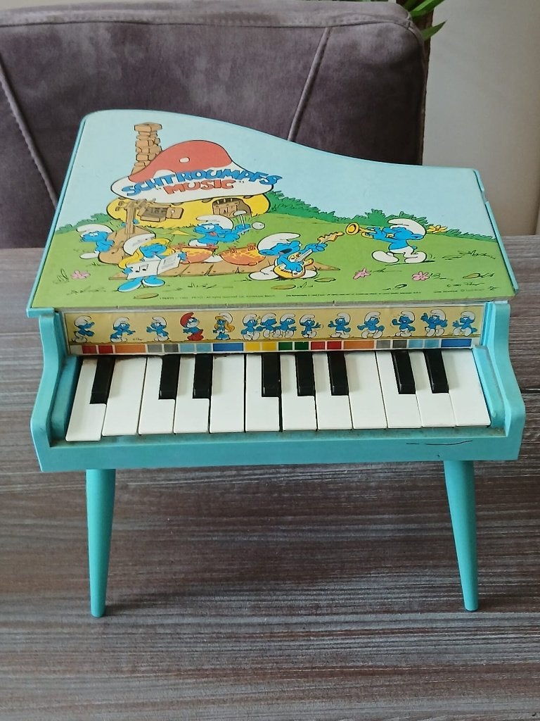 Vintage Smurfen Piano, Ophalen of Verzenden, Gebruikt, Verschillende Smurfen, Gebruiksvoorwerp
