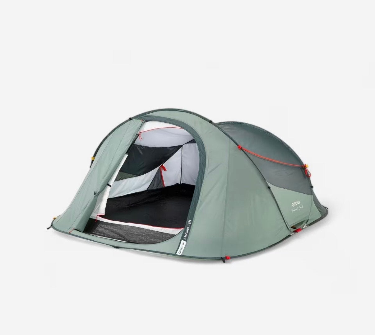 Quechua 2 Seconds 3-persoons tent + luchtbed + grondzeil, Ophalen, Zo goed als nieuw, Tot en met 3