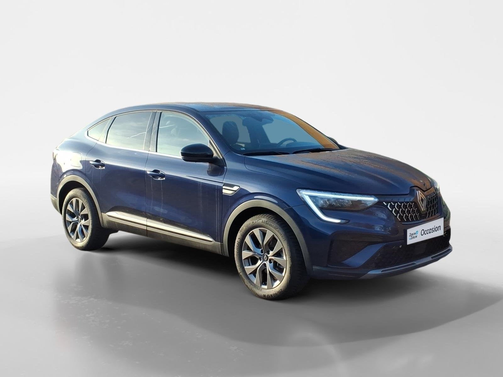 Renault Arkana 1.6 E-Tech full hybrid 145 techno Navi | Airc, Gebruikt, Blauw, Leder en Stof, Origineel Nederlands