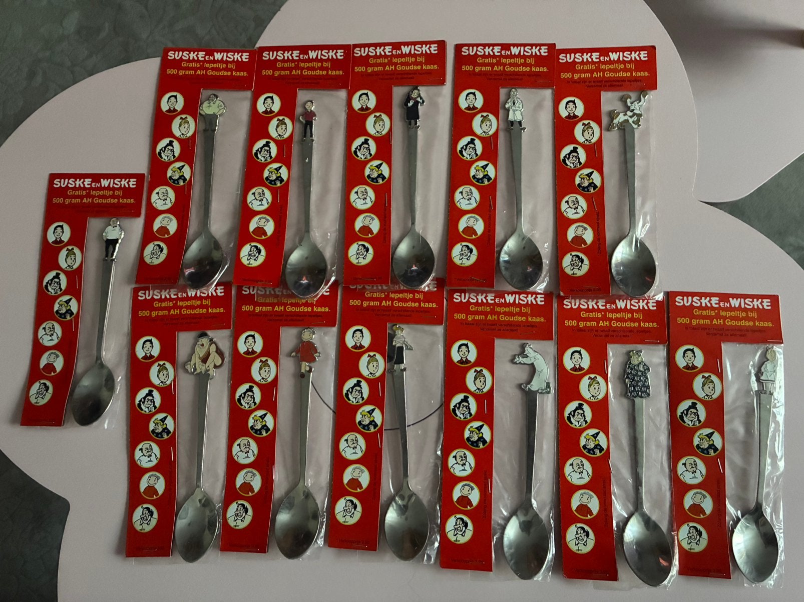 Voor verzamelaars 12 lepels van Suske en Wiske., Ophalen of Verzenden