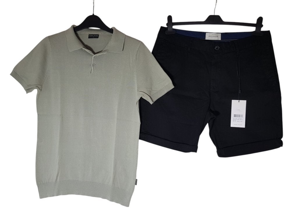 Prachtige zwarte SCOTCH & SODA chino short maat 30. NIEUW!, Kleding | Heren, Broeken en Pantalons, Verzenden, Zwart, Nieuw, Scotch & Soda