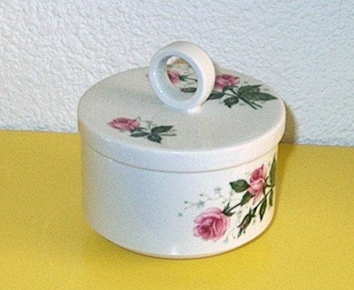 suikerpotje met deksel Villeroy & Boch roosjes, Ophalen, Overige typen, Zo goed als nieuw, Overige stijlen