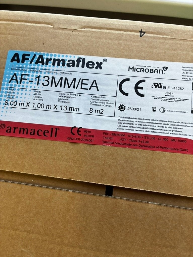 Armaflex 13mm vlakke plaat op rol zelfklevend, Doe-het-zelf en Verbouw, Overige materialen, Vloerisolatie, Nieuw, 15 m² of meer