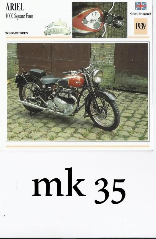 Mk35 motorkaart ariel 1000 square four, Ophalen of Verzenden, Zo goed als nieuw, Auto's