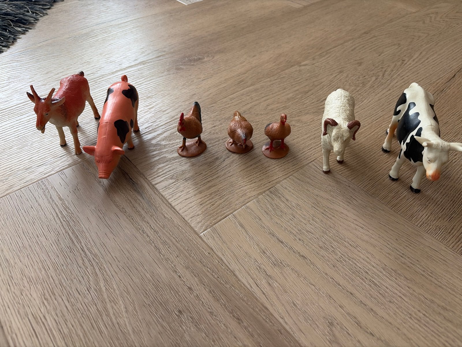 Boerderijdieren speelgoed set - Koe, varken, geit, kippen, Ophalen, Gebruikt, Jongen of Meisje