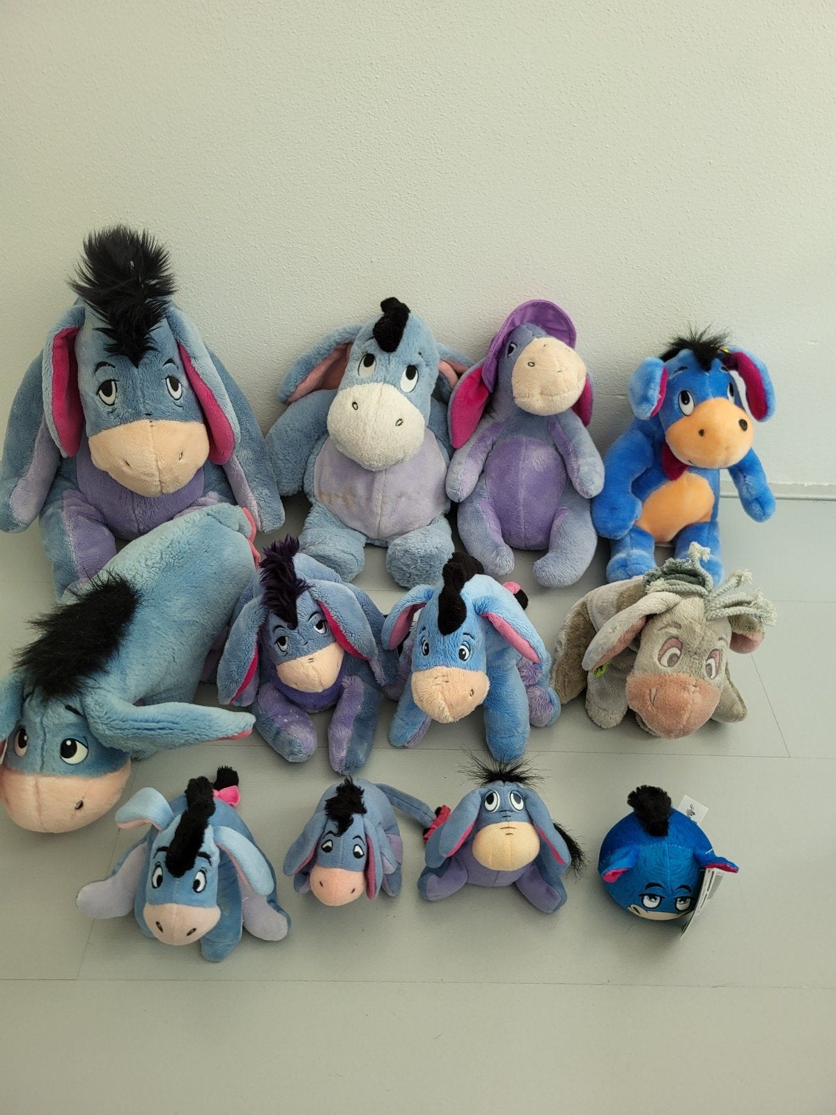 Grote collectie Disney Winnie de Poeh Iejoor knuffels, Disney, Overige typen, Blauw, Ophalen of Verzenden