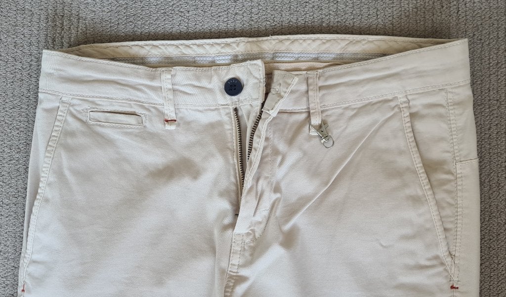 Modieuze chino van Zara, maat 30, Kleding | Heren, Broeken en Pantalons, Blauw, Ophalen of Verzenden, Zo goed als nieuw, Zara Man