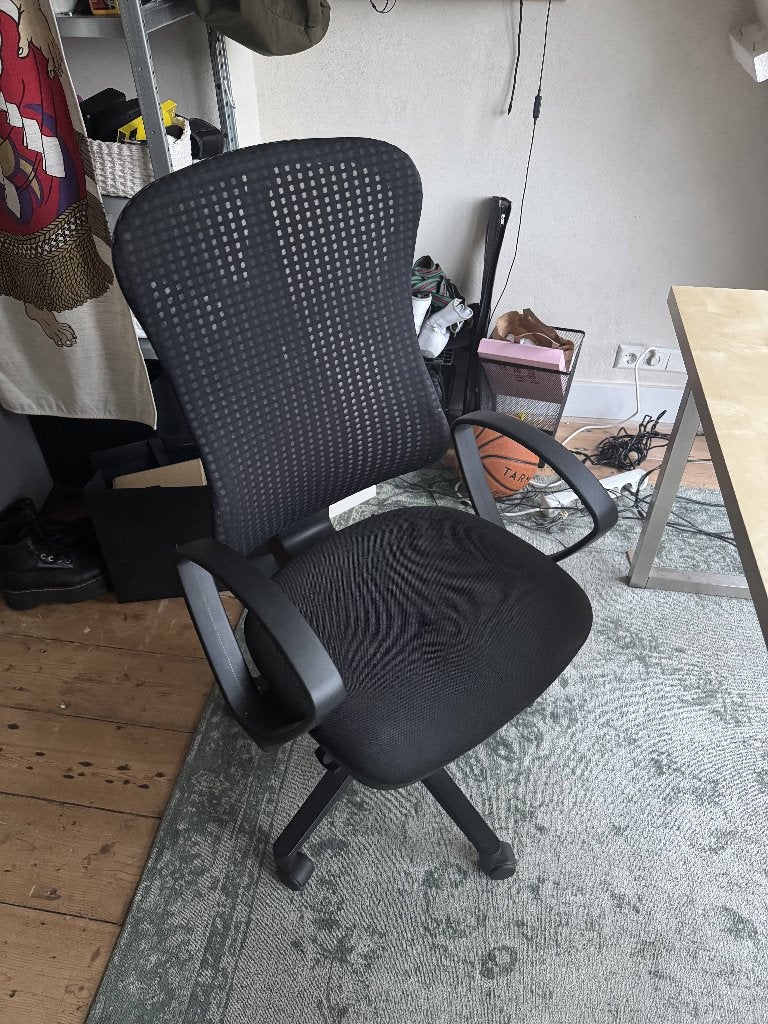 Ergonomic Office chair with breathable back, Ophalen, Gebruikt, Zwart, Bureaustoel