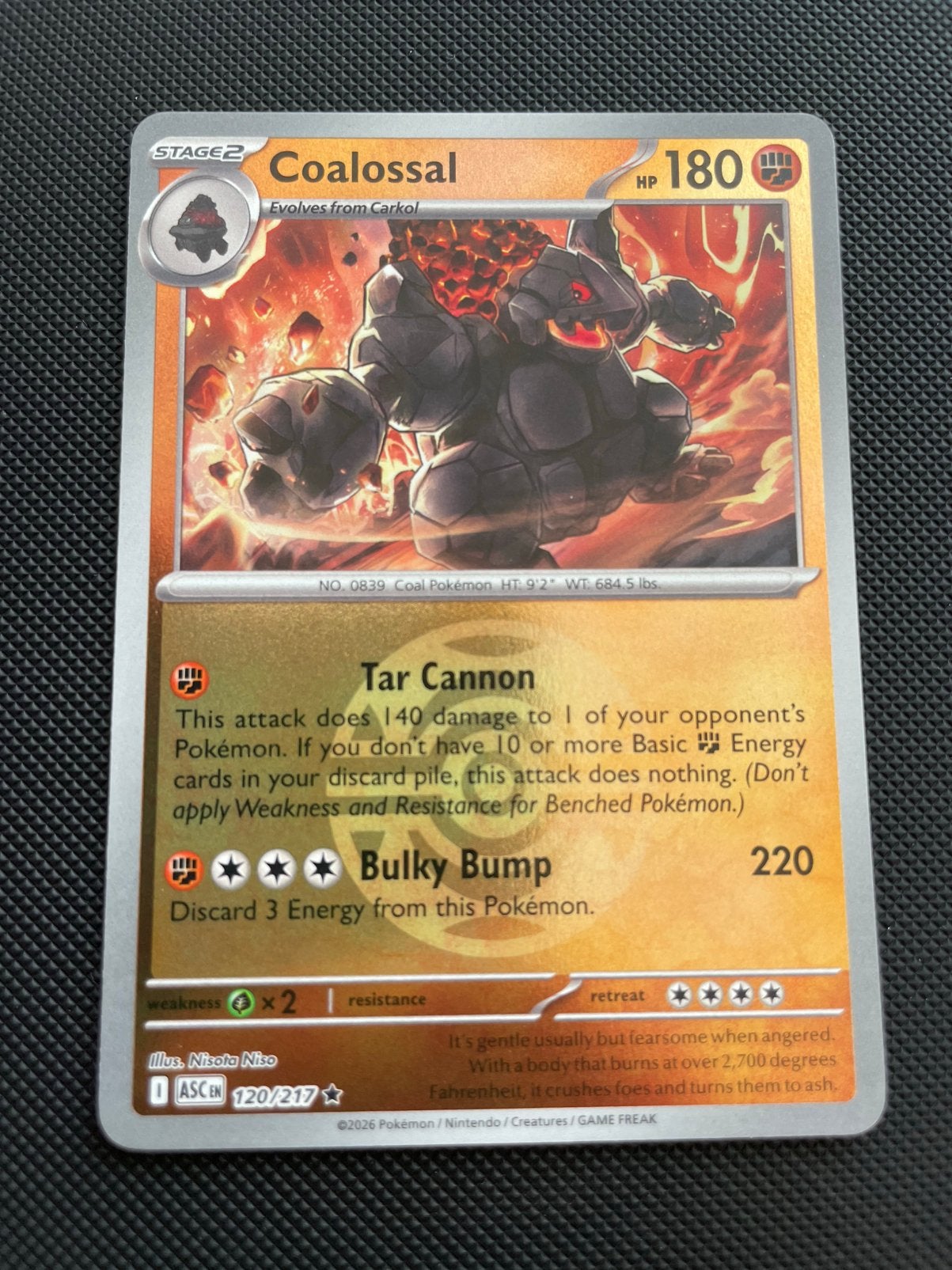 Coalossal 120/217 Reverse Holo Dusk Ball Ascended Heroes, Verzenden, Zo goed als nieuw