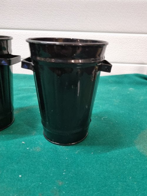 -	Afval emmertjes zwart  metaal, Verzamelen, Retro, Ophalen of Verzenden
