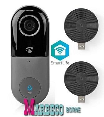 Video deurbel, Door "Ring" met camera, Wi-Fi + 2x USB bel, Overige merken, Nedis SmartLife, Nieuw, Info@marbeco.nl