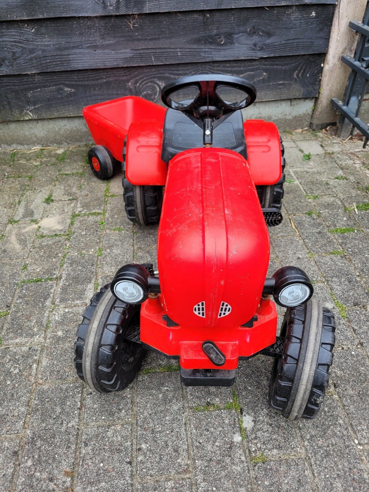 Rode Tractor met kar, Ophalen, Zo goed als nieuw, Overige merken