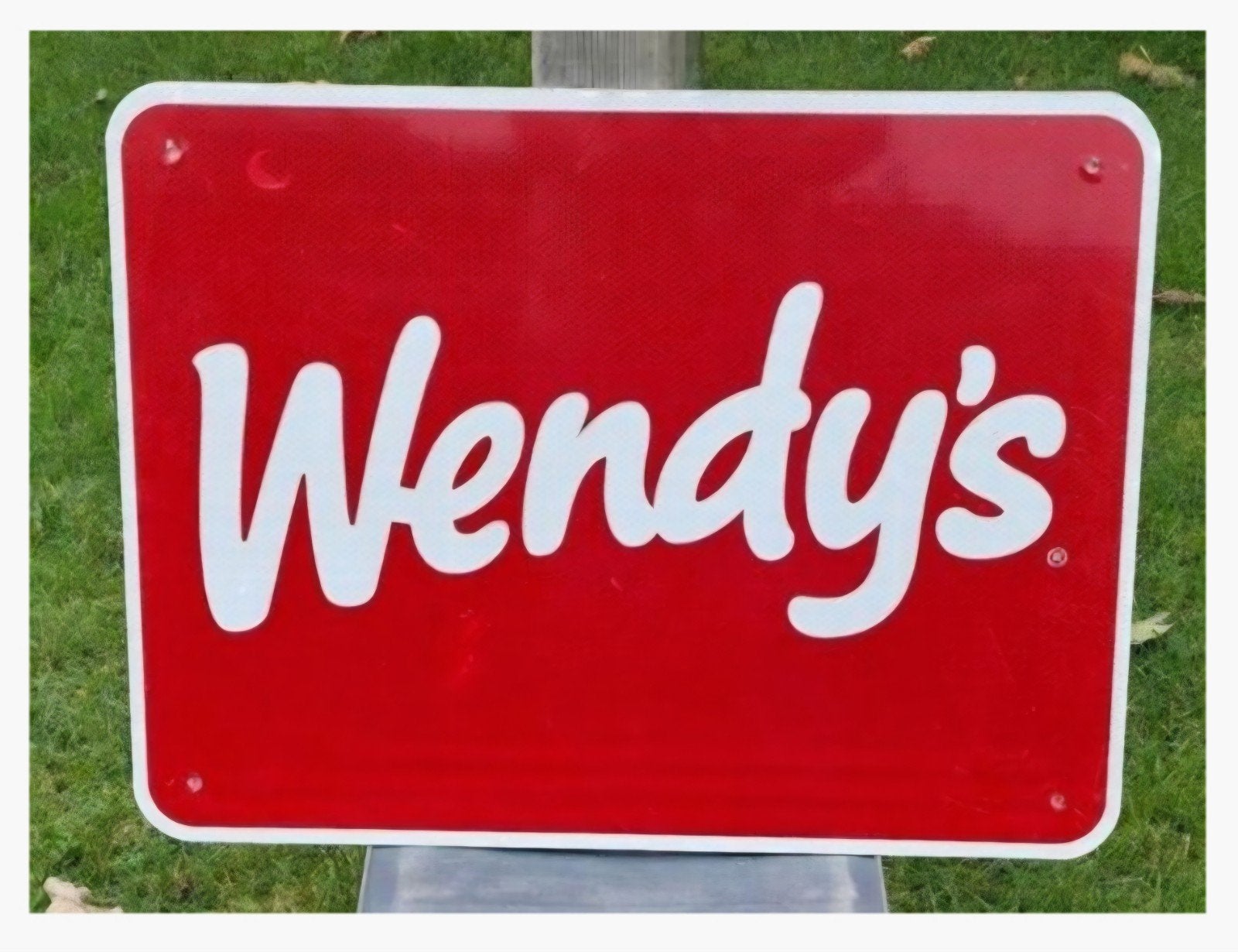 Road Sign Wendy's restaurant Exit sign Highway USA Roadsign, Ophalen of Verzenden, Wendys, Usa, Usa
