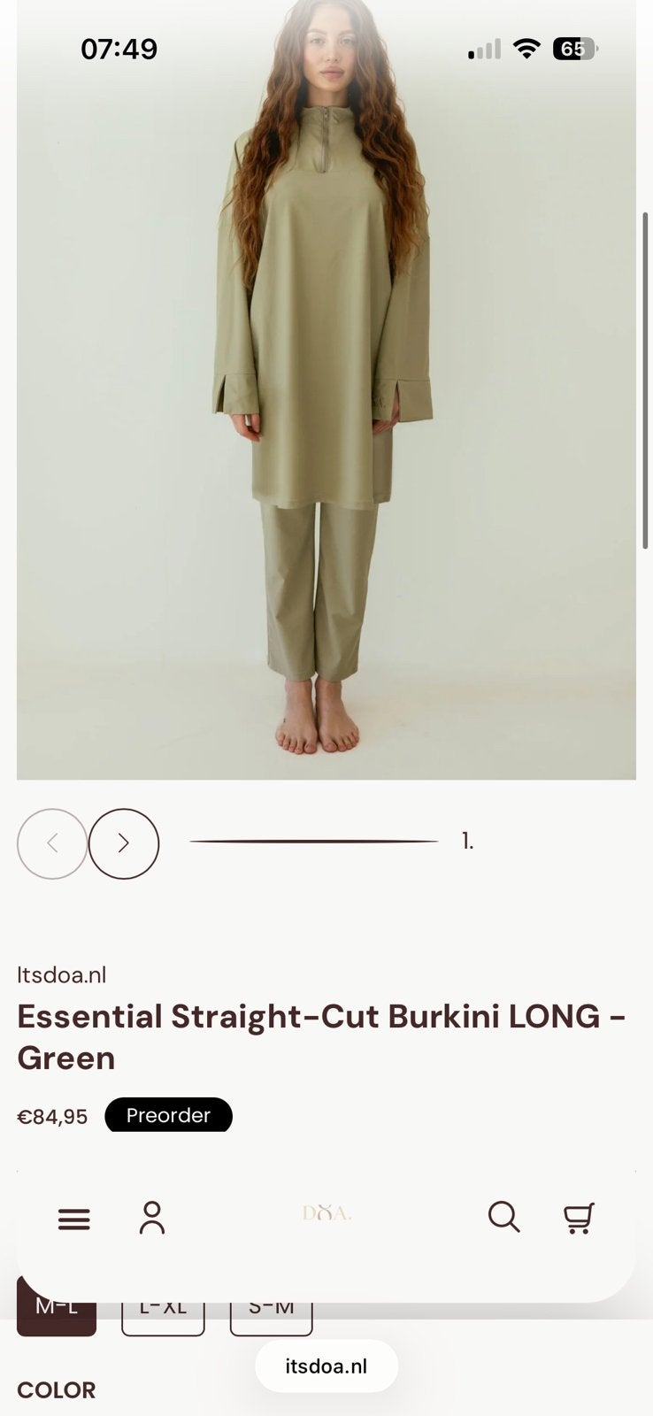Burkini its doa zwarte kleur, maat L/XL, Ophalen, Zo goed als nieuw, Zwart, Overige typen