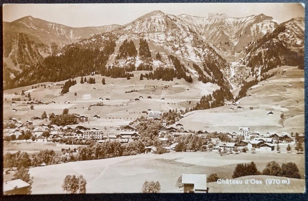 Château D'Oex Zwitserland 1925, Ophalen of Verzenden, 1920 tot 1940, Gelopen, Overig Europa