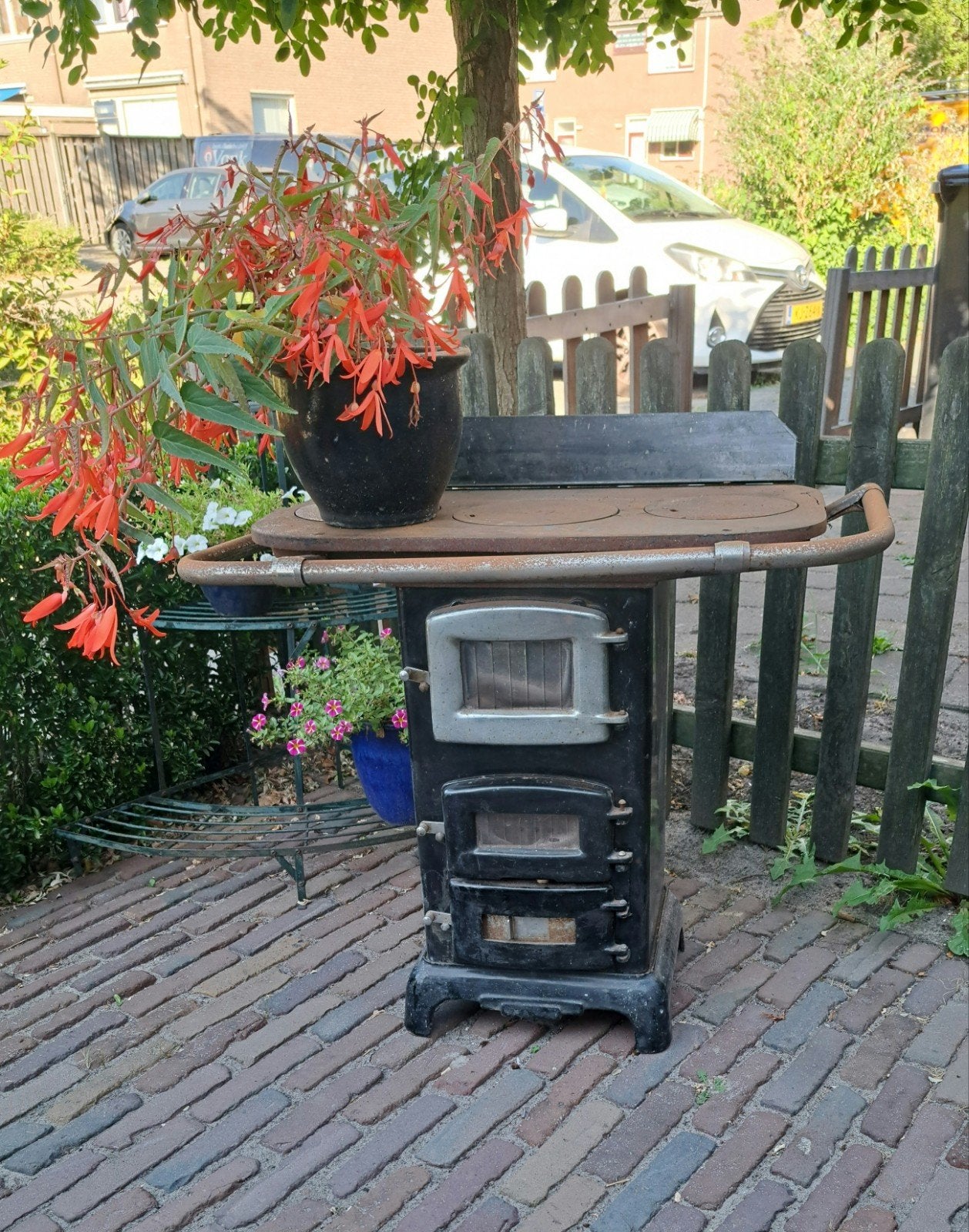 te koop vintage kolenkache/fornuis, Huis en Inrichting, Kachels, Ophalen, Gebruikt, Hout, Houtkachel
