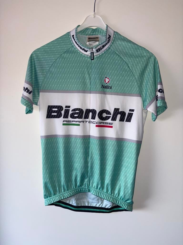 Wielrenshirt Bianchi maat S, wielrenkleding, Fietsen en Brommers, Fietsaccessoires | Fietskleding, Ophalen, Zo goed als nieuw