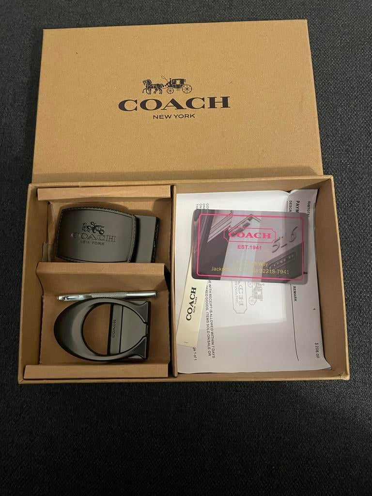COACH Riem, Ophalen of Verzenden, Nieuw, Zwart, Echt leder