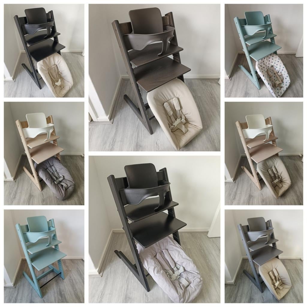 DIVERSE STOKKE TRIPP TRAPP complete sets: babyset,newbornset, Ophalen of Verzenden, Zo goed als nieuw, Stokke Tripp Trapp, Stoelverkleiner