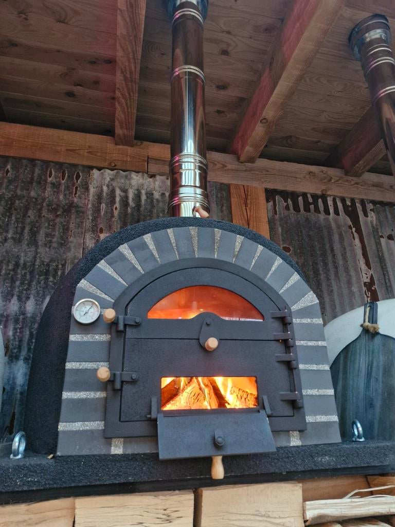 pizzaoven 🍕 geïsoleerd houtgestookt  pizza tuin steenoven, Ophalen of Verzenden, Nieuw, -