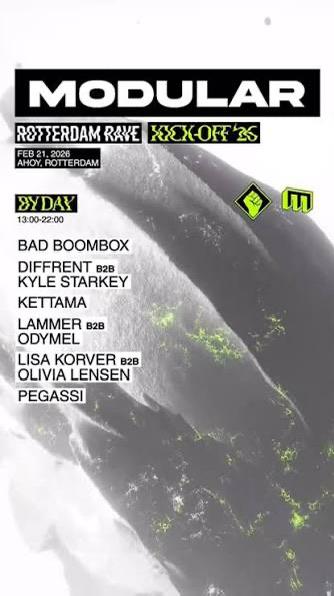 Modular Rotterdam Rave kick-off Ahoy day 2 tickets, Drie personen of meer