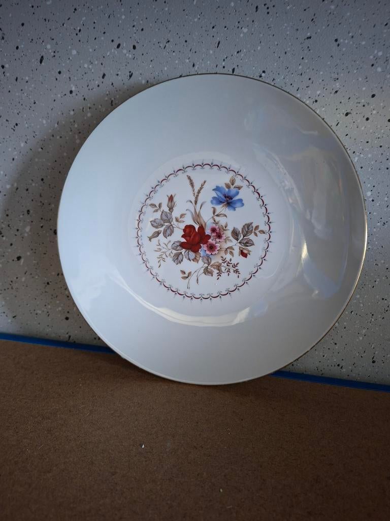 Vintage Bord met Bloemenmotief, Ophalen of Verzenden